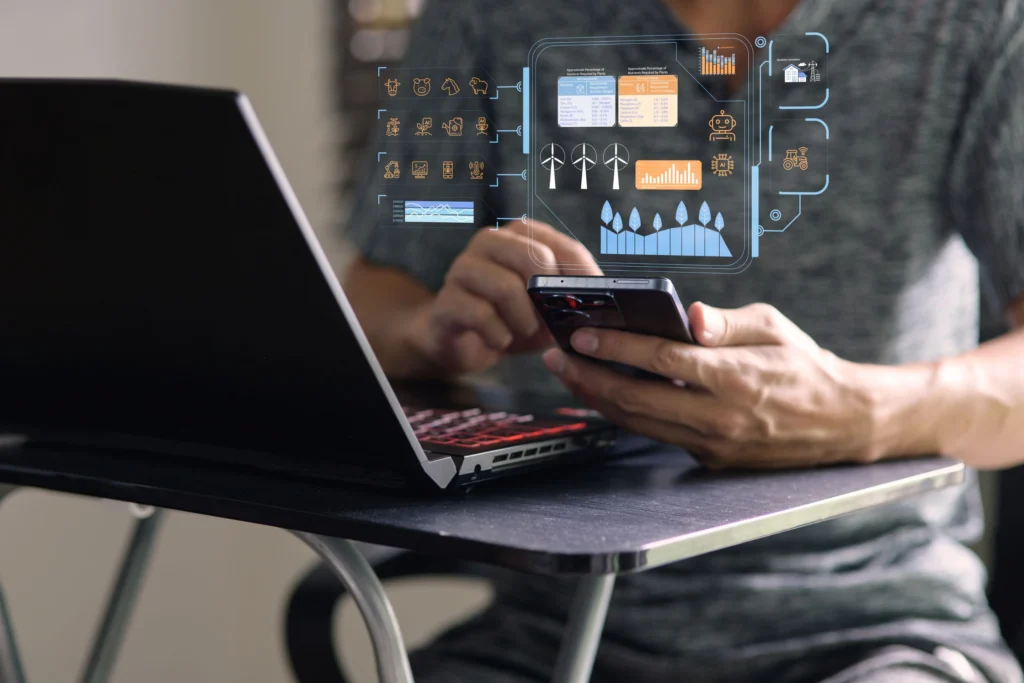 Trainer presenting risk management tools in a workshop Participants using risk assessment matrix during training